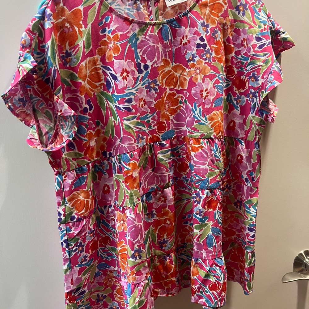 Colorful Floral Women's Blouse